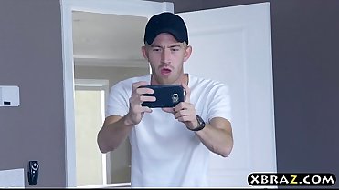 Huge tits mom squirts all over young guys monster cock