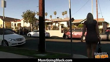 Big tits white cougar fucks a lucky black guy 16