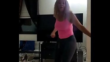 My Mom shaking her fat ass