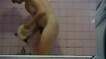 Enjoy my hairy fully nude in bath room. Hidden cam