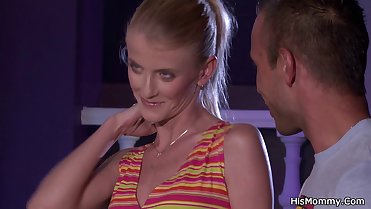 Mom fucks teen as her BF gone