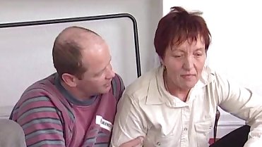 German redhead granny gets pounded