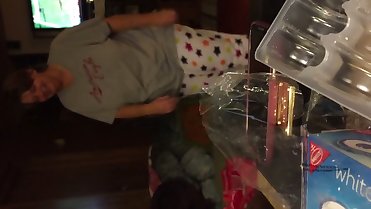 Bbw step moms big 42Ds bouncing around braless