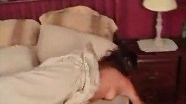 Papa - NOT a mom on bed