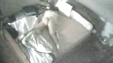 Hidden cam on the closet catches mommy have good time.