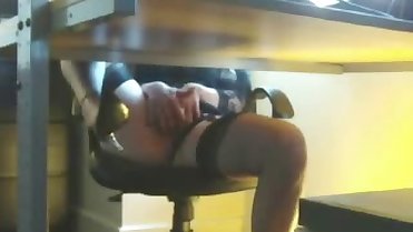 Hidden cam under desk of my mom