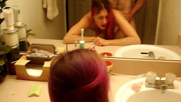 Hotasswife Anal Sex in Front of Mirror
