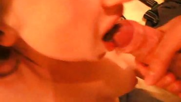 Wife gets a big mouthful of cum