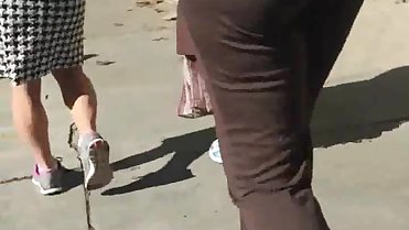 Tall Blonde MILF Lunch Break Walk 2