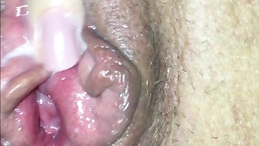 wife's juicy pussy masturbation and cum